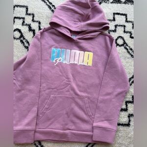 Puma Lavender Hoodie with Colorful Logo